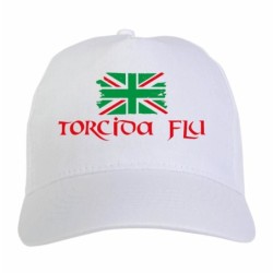 Cappellino ricamato tifosi Torcida Flu Brasile bandiera rossoverde grunge 5 pannelli baseball sportivo ultras