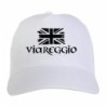 Cappellino ricamato tifosi Viareggio bandiera bianconera grunge 5 pannelli baseball sportivo ultras