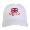 Cappellino stampato tifosi Bologna bandiera rossoblù grunge 5 pannelli baseball sportivo ultras