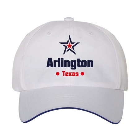 Cappellino ricamato Arlington Texas stella USA America 5 pannelli baseball sportivo ultras