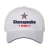 Cappellino ricamato Chesapeake Virginia stella USA America a pannelli baseball sportivo ultras