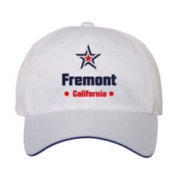 Cappellino ricamato Fremont California stella USA America, regolazione velcro