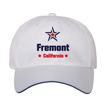 Cappellino ricamato Fremont California stella USA America, regolazione velcro