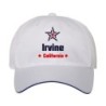 Cappellino ricamato Irvine California stella USA America, regolazione velcro