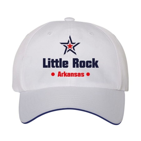 Cappellino ricamato Little Rock Arkansas stella USA America, regolazione velcro