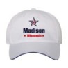 Cappellino ricamato Madison Wisconsin stella USA America72