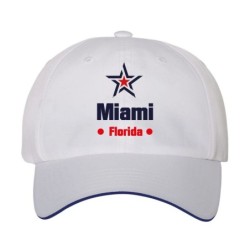 Cappellino ricamato Miami Florida stella USA America43