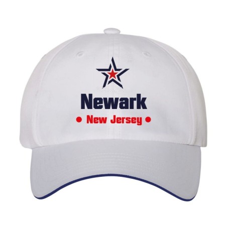 Cappellino ricamato Newark New Jersey stella USA America62