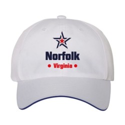 Cappellino ricamato Norfolk Virginia stella USA America71