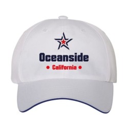 Cappellino ricamato Oceanside California stella USA America113