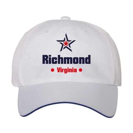 Cappellino ricamato Richmond Virginia stella USA America84