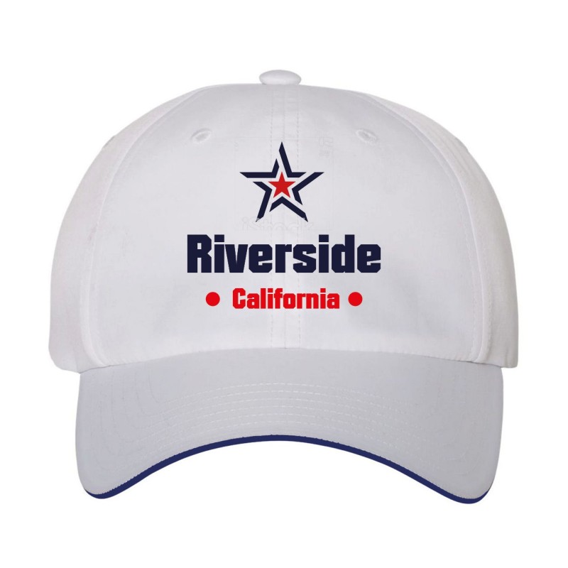 Cappellino ricamato Riverside California stella USA America55