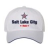 Cappellino ricamato Salt Lake City Utah stella USA America 102 - Chiusura velcro regolabile