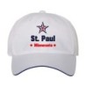 Cappellino ricamato St. Paul Minnesota stella USA America 60 - Chiusura velcro regolabile