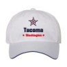 Cappellino ricamato Tacoma Washington stella USA America 89 - Chiusura velcro regolabile