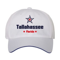 Cappellino ricamato Thallahassee Florida stella USA America 103 - Chiusura velcro regolabile