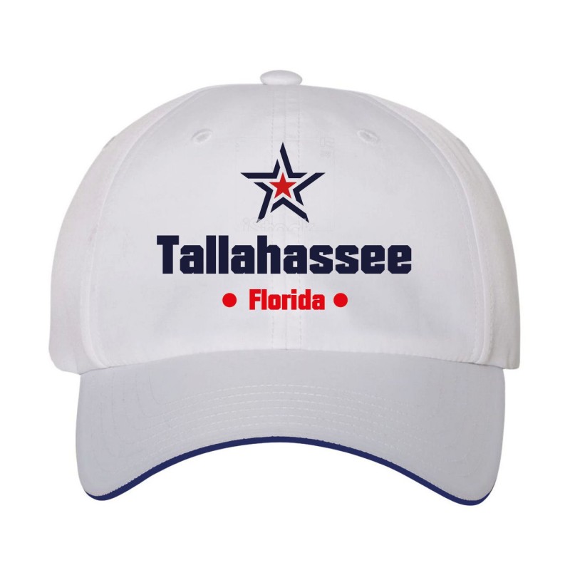 Cappellino ricamato Thallahassee Florida stella USA America 103 - Chiusura velcro regolabile