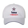 Cappellino ricamato Tulsa Oklahoma stella USA America 46 - Chiusura velcro regolabile