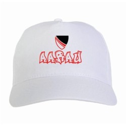 Cappellino scudetto Aarau rossonero Svizzera scritta tifosi calcio ultras - Chiusura velcro regolabile