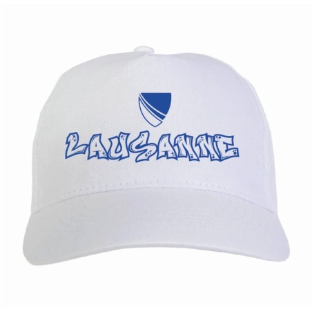 Cappellino scudetto Lausanne Losanna Svizzera scritta tifosi calcio ultras - Chiusura velcro regolabile