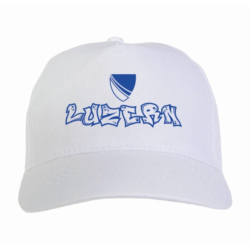 Cappellino scudetto Luzern Lucerna Svizzera scritta tifosi calcio ultras - Chiusura velcro regolabile