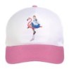 Cappellino bimba fenicottero con Alice n.16 regolabile a strappo colore bianco rosa