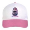 Cappellino bimba gorilla yector n.22 regolabile a strappo colore bianco rosa