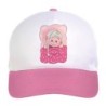 Cappellino bimba senza sonno n.40 regolabile a strappo colore bianco rosa