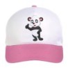 Cappellino bimba panda lavato e profumato n.45 regolabile a strappo colore bianco rosa