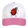 Cappellino bimba animale cartone animato n.122 regolabile a strappo colore bianco rosa