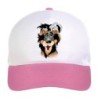 Cappellino bimba Muffosa si lava n.233 regolabile a strappo colore bianco rosa