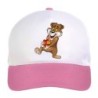 Cappellino bimba orso consegna regalo n.254 regolabile a strappo colore bianco rosa