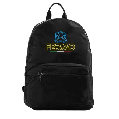 Zaino ultras con stampa FERMO con tasche e paperotto cod.34 tifosi calcio adulto bambino in nylon