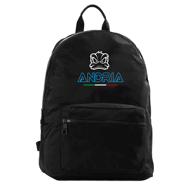 Zaino ultras con stampa ANDRIA con tasche e paperotto cod.4 tifosi calcio adulto bambino in nylon