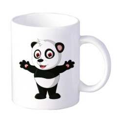 Coppia tazze bambino panda animali cartoon da 230 ml n. 108 per lavastoviglie