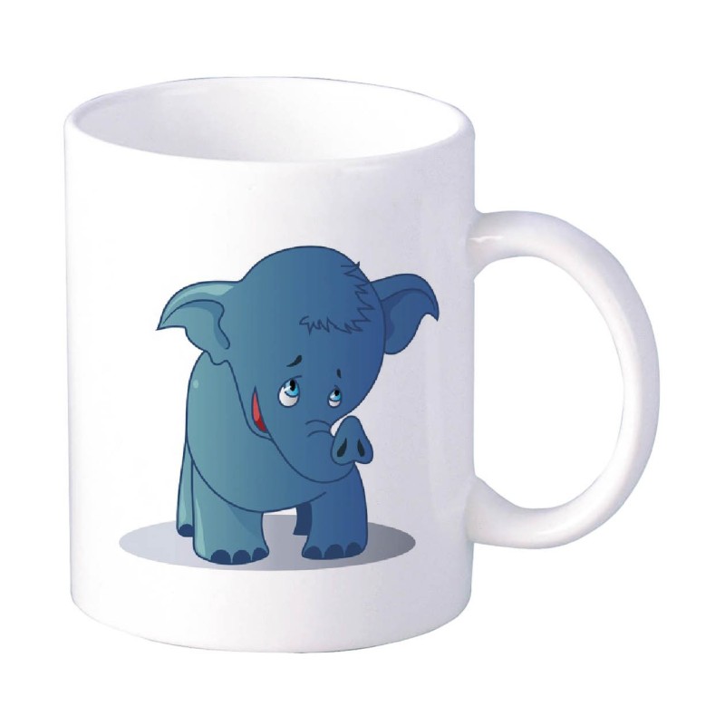 Coppia tazze bambino elefante blu animali cartoon da 230 ml n. 140 per lavastoviglie