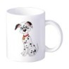 Coppia tazze bambino dalmata con collare rosso animali cartoon da 230 ml n. 177 per lavastoviglie