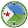 Orologio Djibouti da parete con bandiera diametro di 28 cm