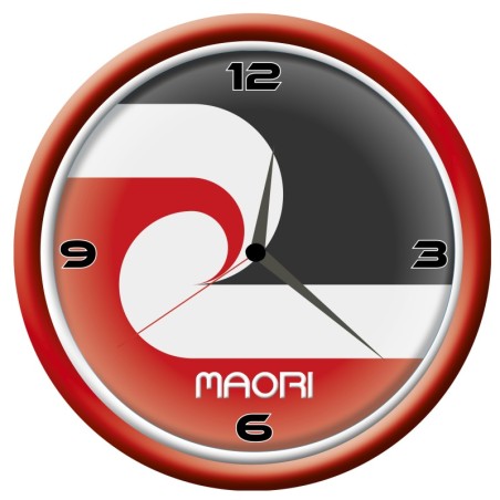 Orologio Maori da parete con bandiera diametro di 28 cm