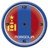 Orologio Mongolia da parete con bandiera diametro di 28 cm