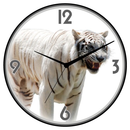 Orologio da parete tigre bianca animali cani gatti uccelli cavalli diametro 28 n.188