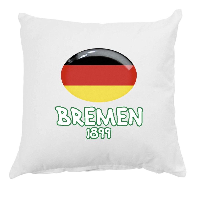 Cuscino Bremen anno 1899 città Germania con federa 40x40 letto divano 15   poliestere