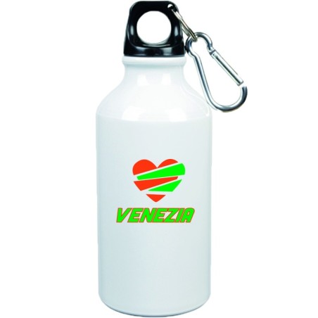 Borraccia Venezia cuore spezzato tifosi arancio verde con moschettone - 500 ml. - Sport tempo libero