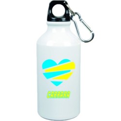 Borraccia Carrara cuore spezzato con moschettone - 500 ml. - Sport tempo libero