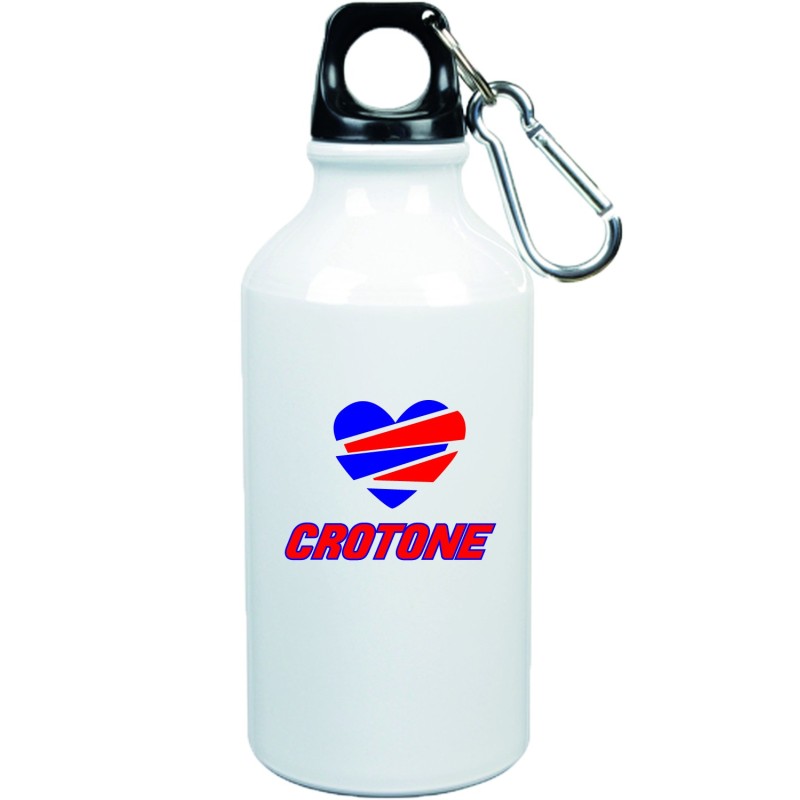 Borraccia Crotone cuore spezzato con moschettone - 500 ml. - Sport tempo libero