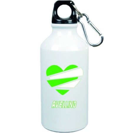 Borraccia Avellino cuore spezzato con moschettone - 500 ml. - Sport tempo libero