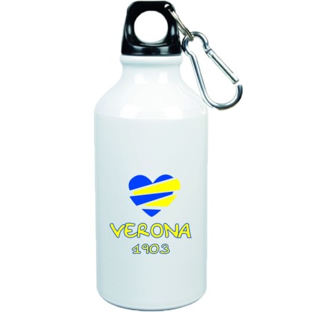 Borraccia Verona cuore spezzato con moschettone - 500 ml. - Sport tempo libero