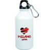 Borraccia Milano cuore spezzato con moschettone - 500 ml. - Sport tempo libero