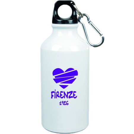 Borraccia Firenze cuore spezzato con moschettone - 500 ml. - Sport tempo libero