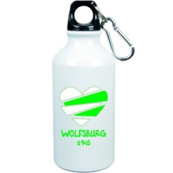 Borraccia Wolfsburg cuore spezzato con moschettone - 500 ml. - Sport tempo libero